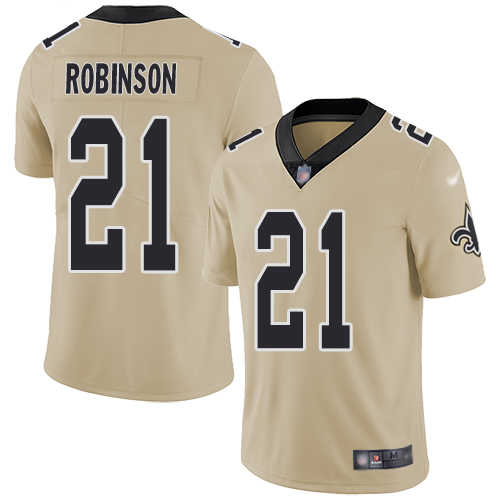 Men New Orleans Saints Limited Gold Patrick Robinson Jersey NFL Football #21 Inverted Legend Jersey->new orleans saints->NFL Jersey